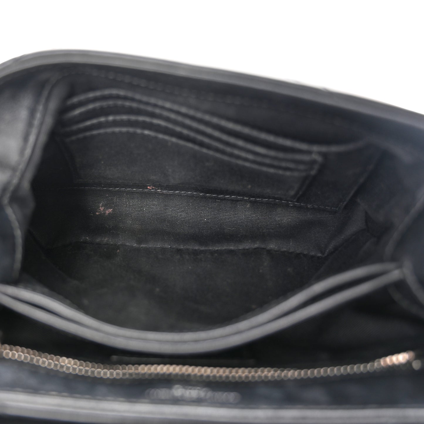 Calfskin Y Quilted Monogram Toy Loulou Crossbody Bag Black