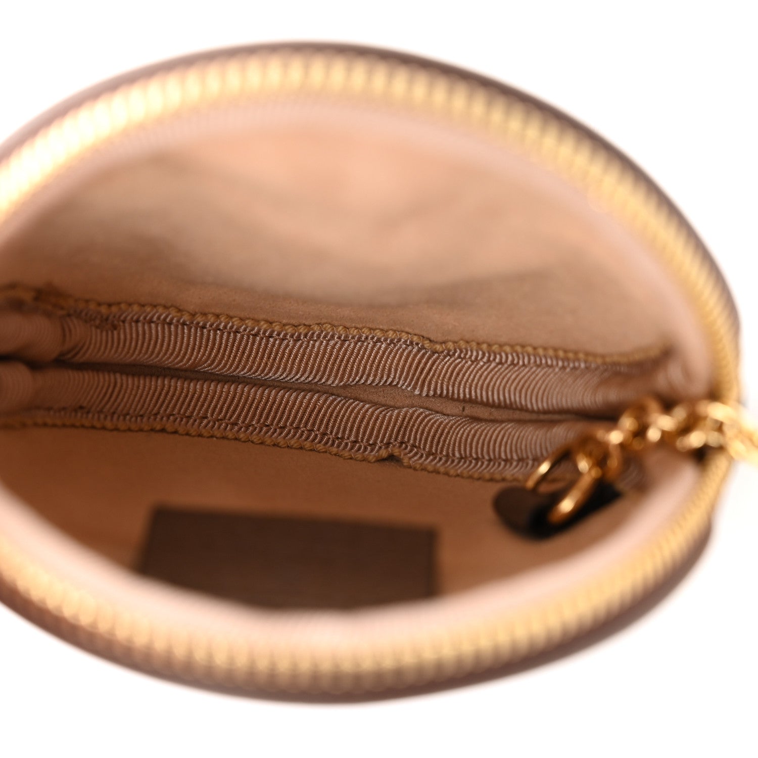 Gucci GG Supreme Monogram Web Ophidia Round Coin Purse Beige New Acero 5 of 8