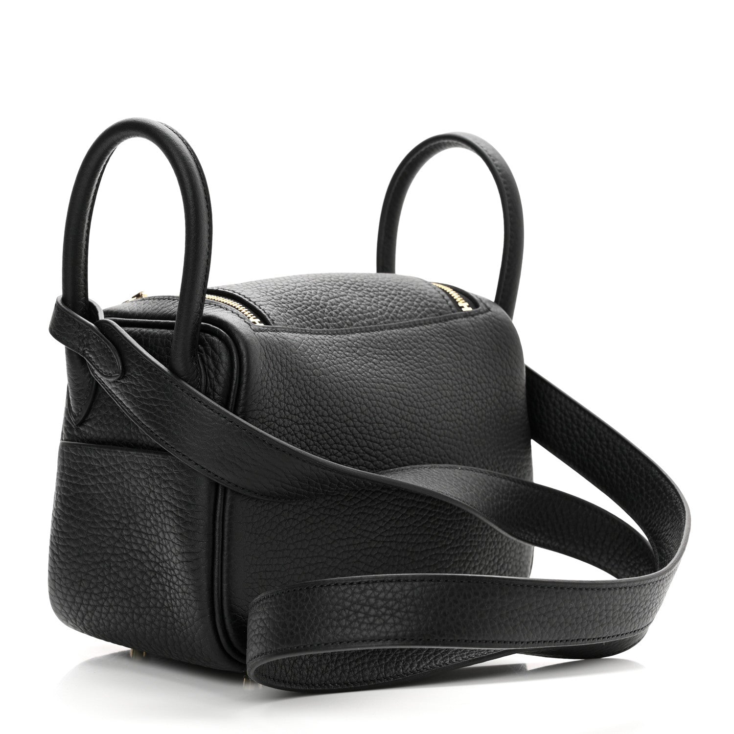 Hermes Taurillon Clemence Mini Lindy 20 Black 3 of 10
