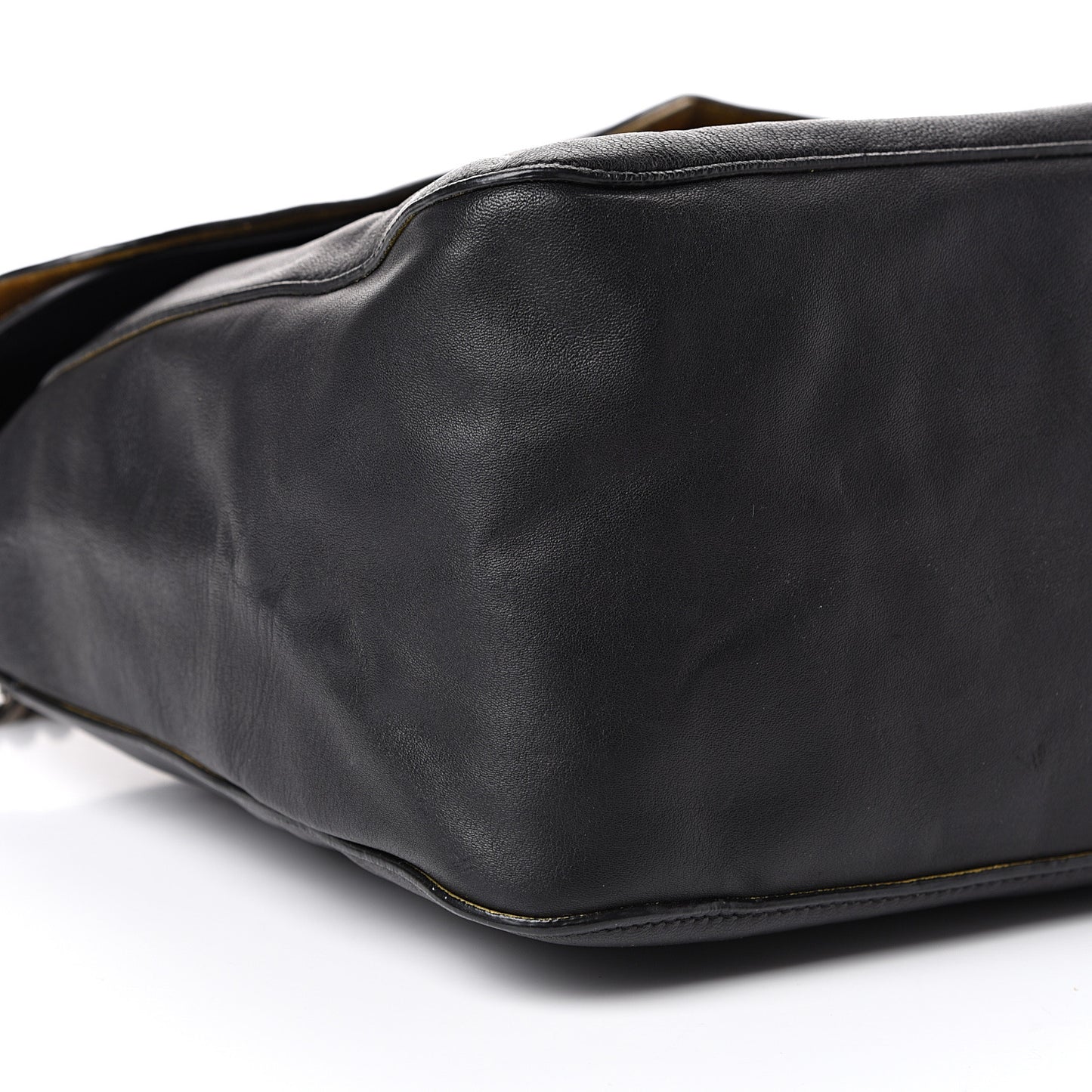 Lambskin Medium Gourmette Shoulder Bag Black