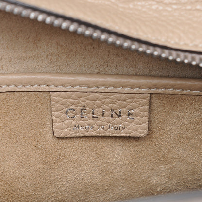 Celine Drummed Calfskin Nano Luggage Dune 7 of 8
