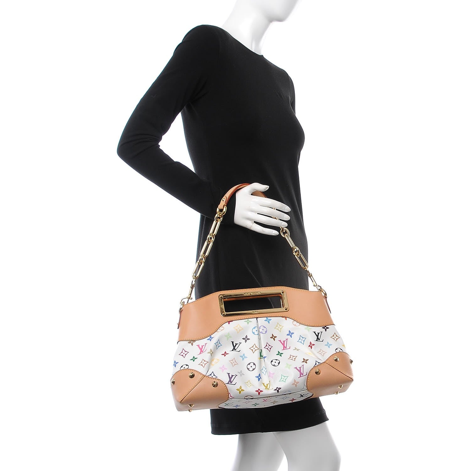 Louis Vuitton Monogram Multicolor Judy MM White 2 of 7