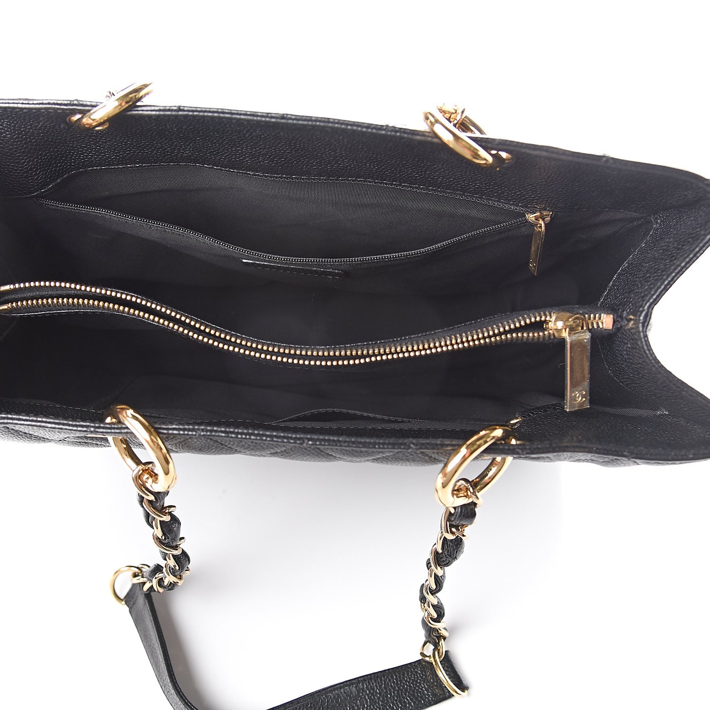 Caviar Quilted Grand Shopping Tote GST Black