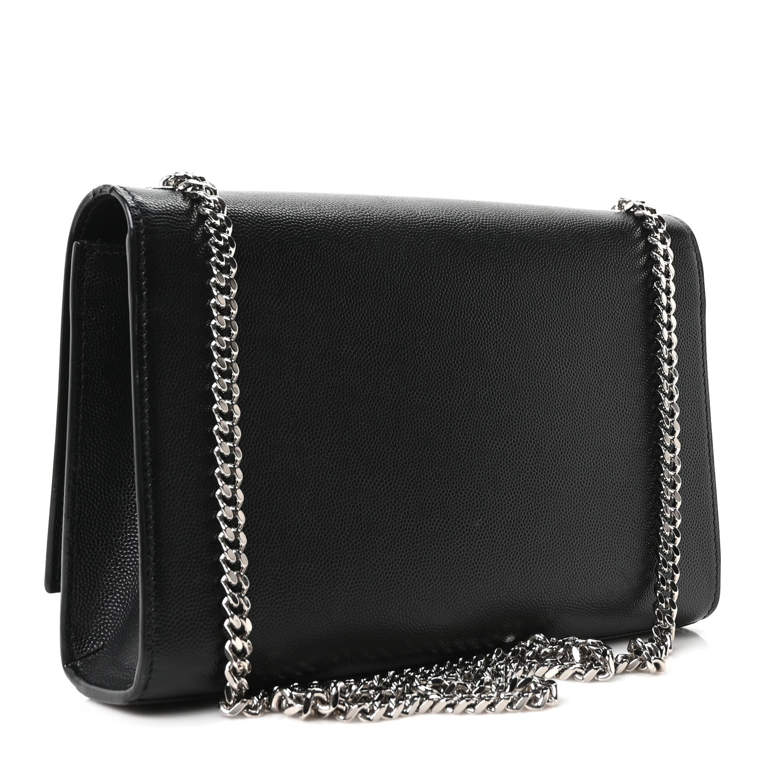 Saint Laurent Grain De Poudre Medium Classic Monogram Kate Satchel Black 2 of 9