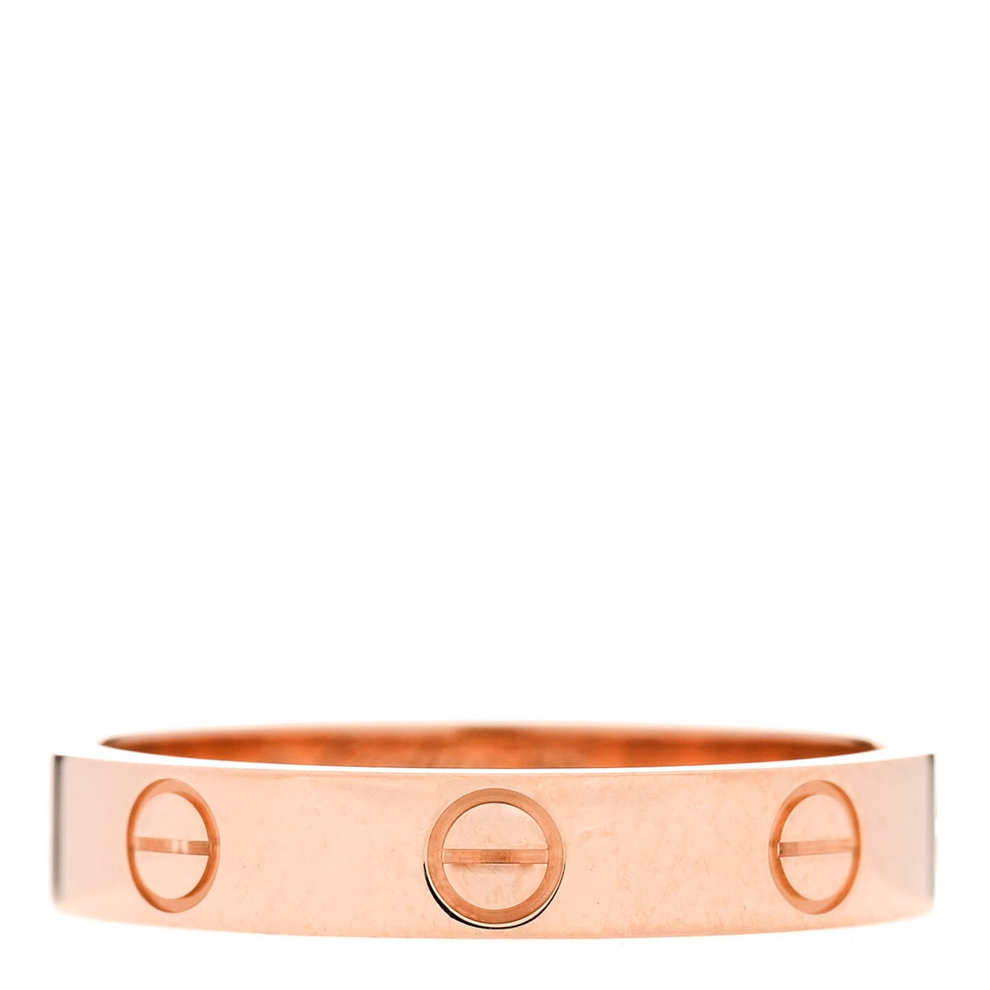 18K Pink Gold 3.5mm LOVE Wedding Band Ring 55 7.25