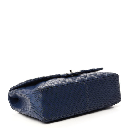 Chanel Lambskin Perforated Jumbo Single Flap Blue 5 of 17
