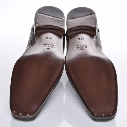 Gucci Mens Caiman Mocassin Loafers 10 Cocoa 5 of 8