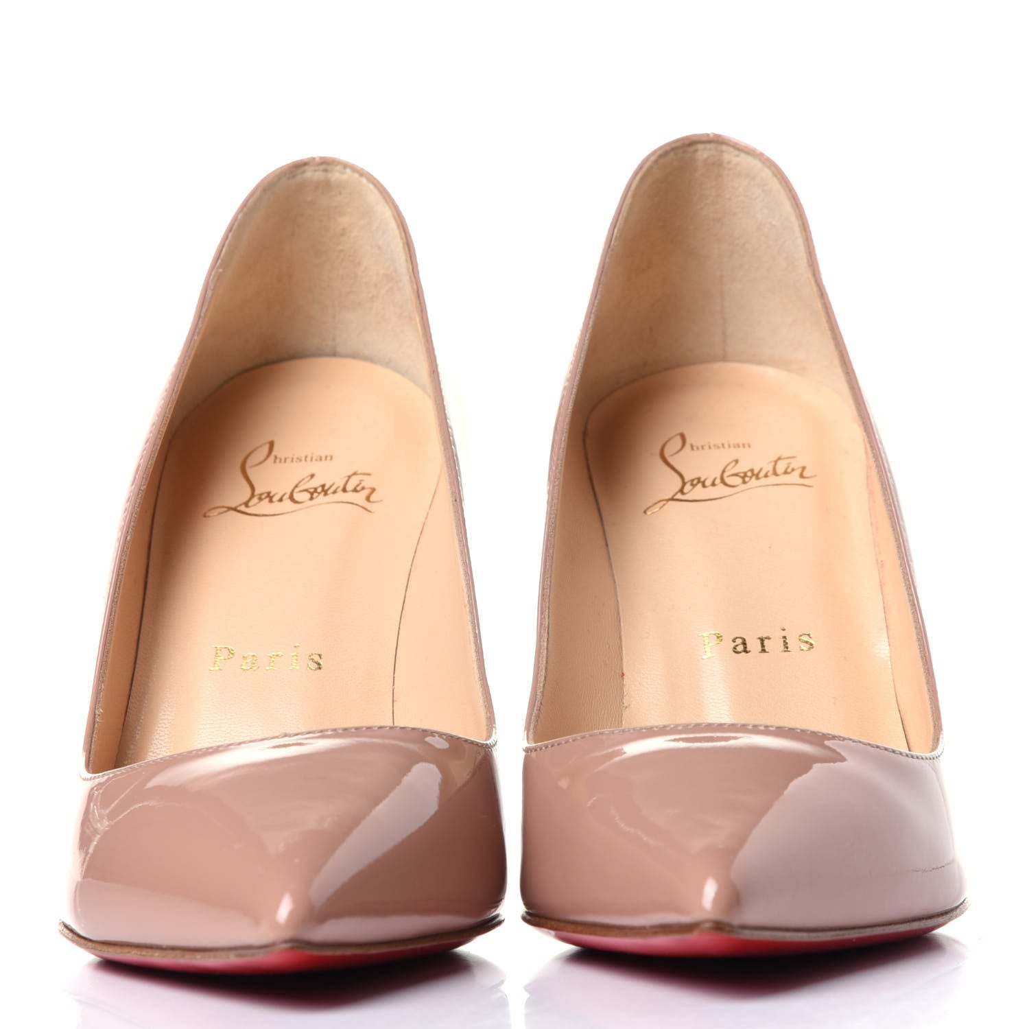Christian Louboutin Patent Pigalle 85 Pumps 35.5 Nude 2 of 10
