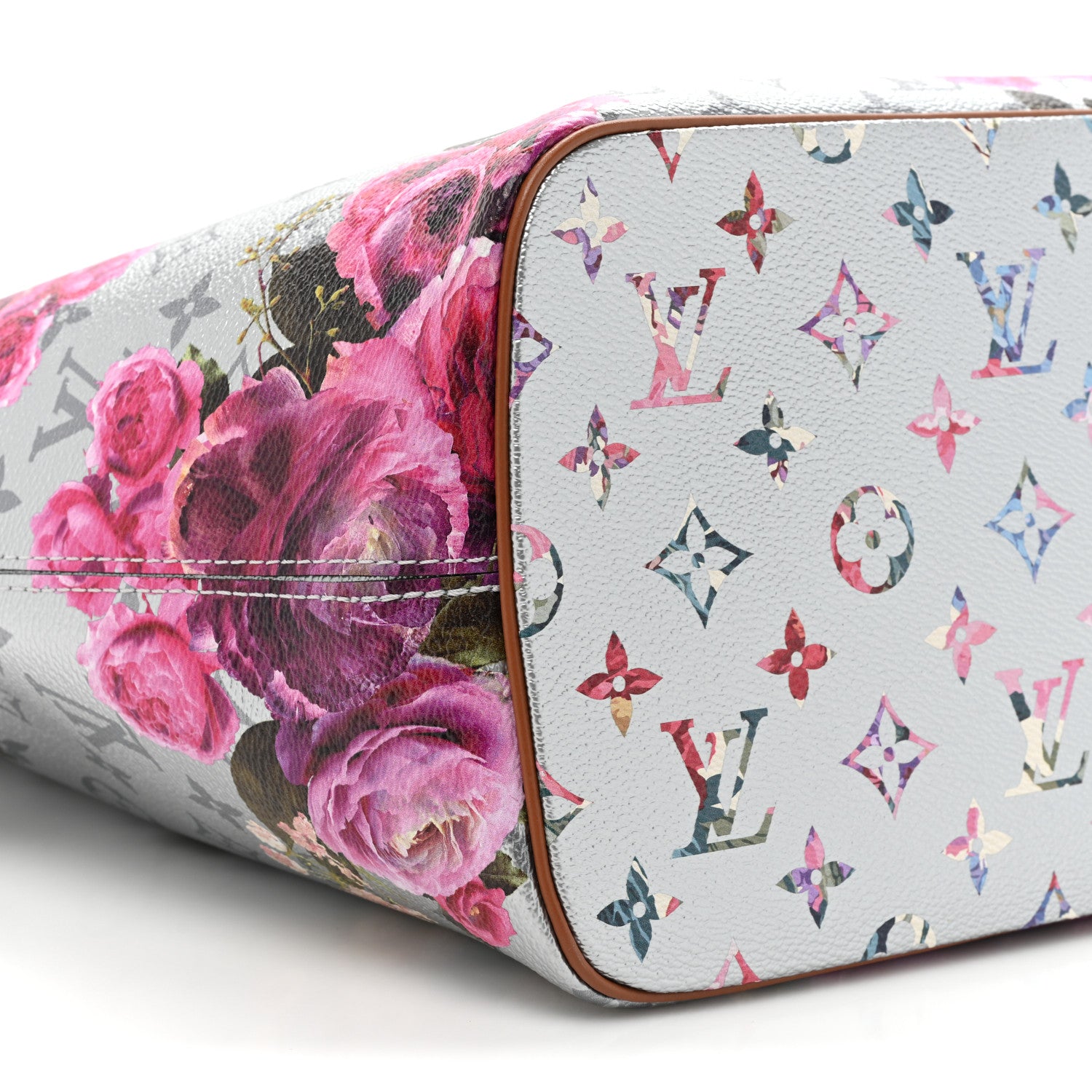 Louis Vuitton Metallic Monogram LV Garden Neverfull MM Silver 10 of 10