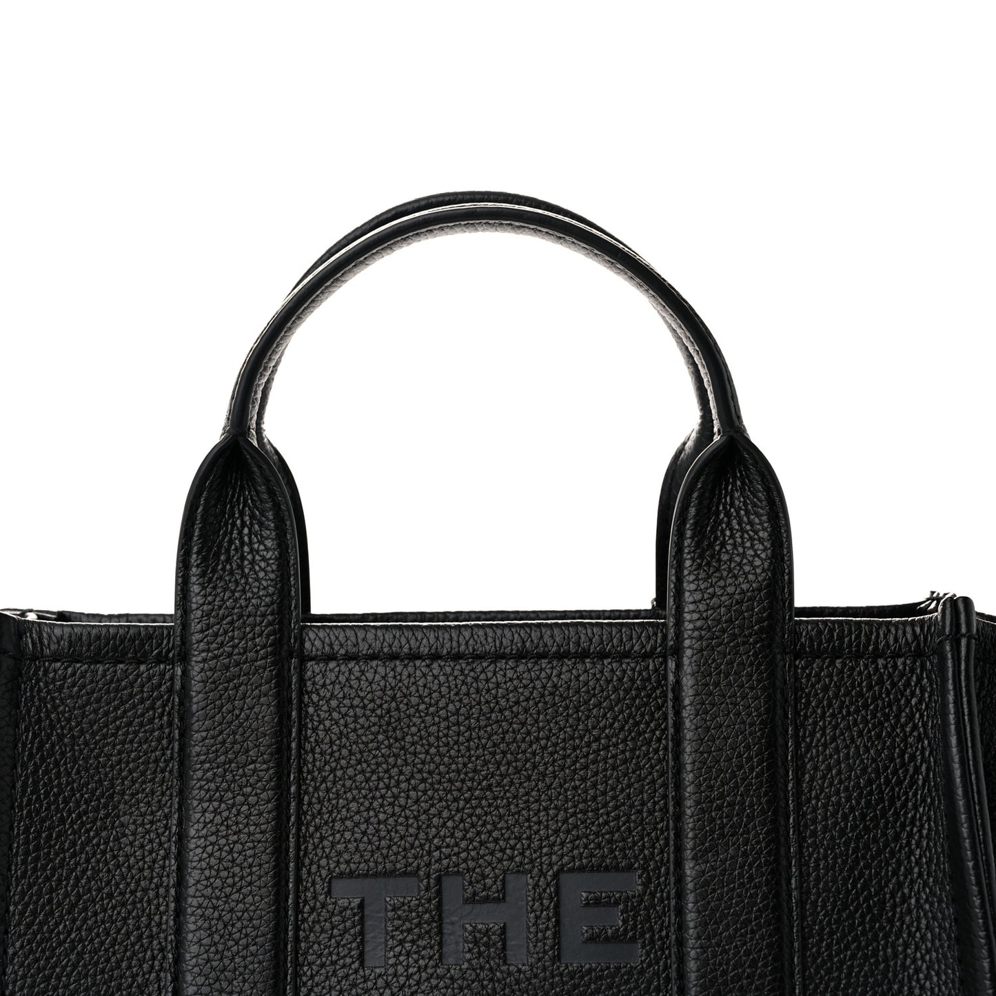 Grained Calfskin Small The Tote Bag Black