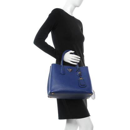 Prada Saffiano Cuir Medium Double Bag Inchiostro 3 of 7