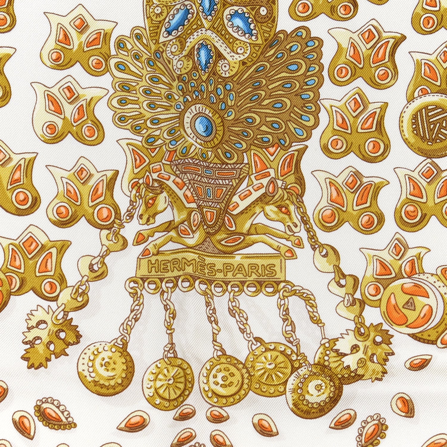 Hermes Silk Tresors Retrouves Scarf 90 2 of 6