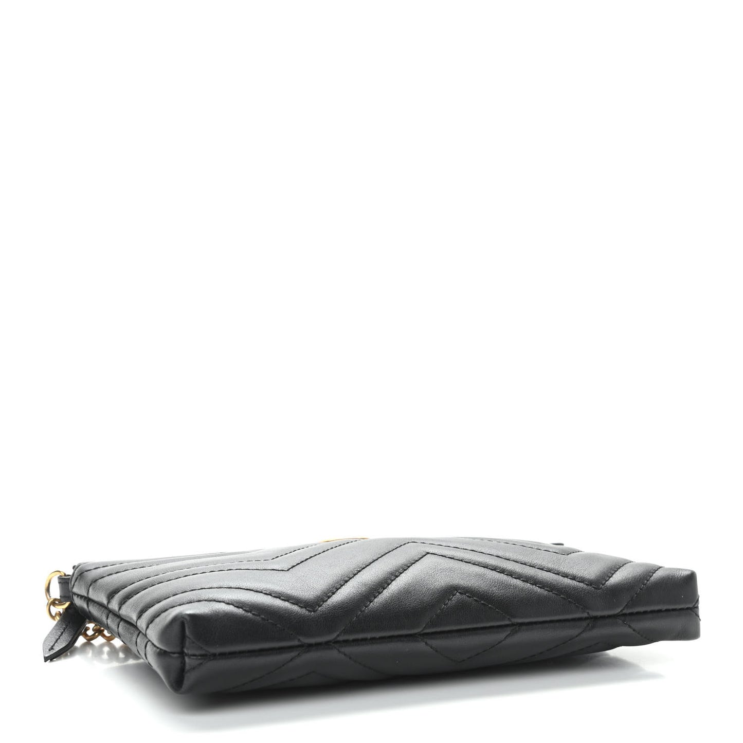 Calfskin Matelasse Mini GG Marmont Chain Bag Black