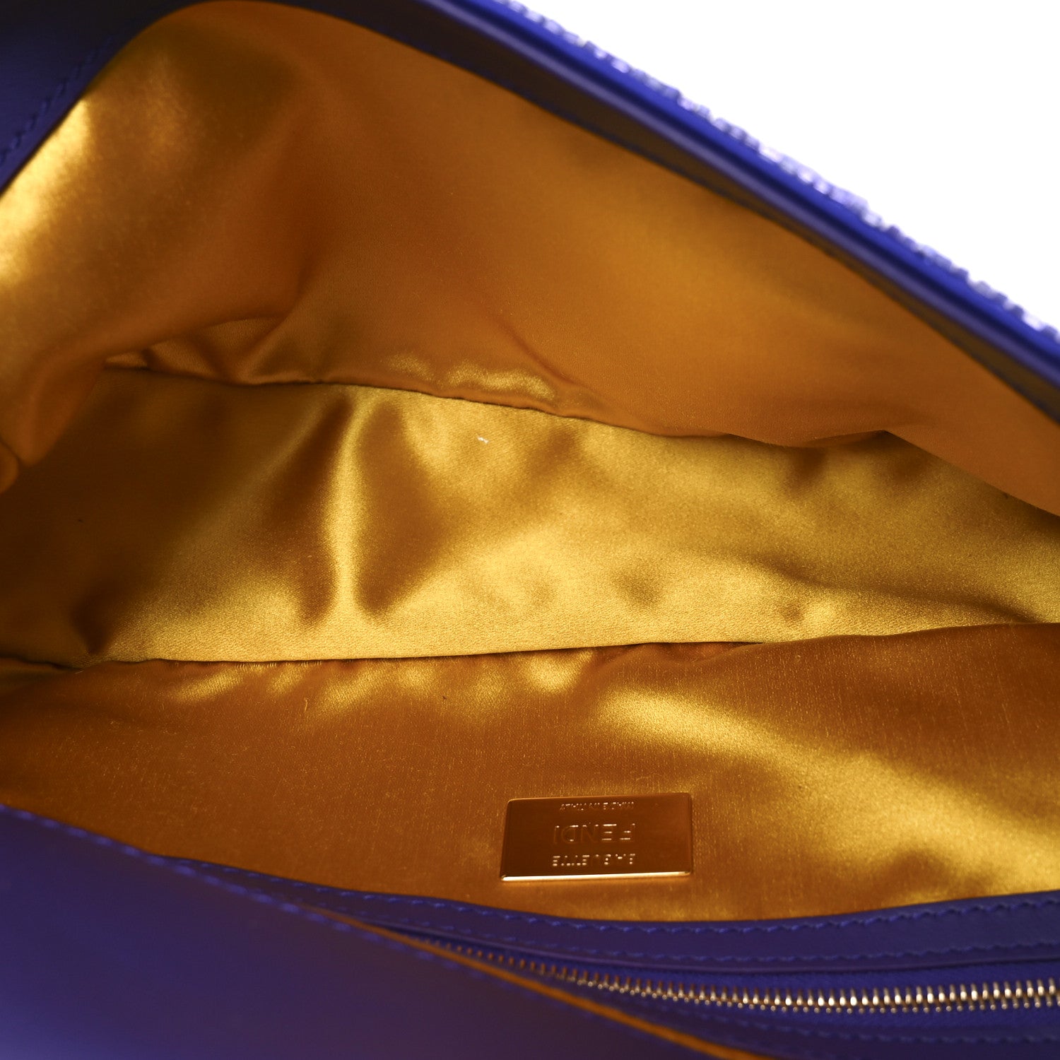 Fendi Sequin Paillettes Shiny Nappa Sex and the City Baguette Viola Purple Rain 5 of 10