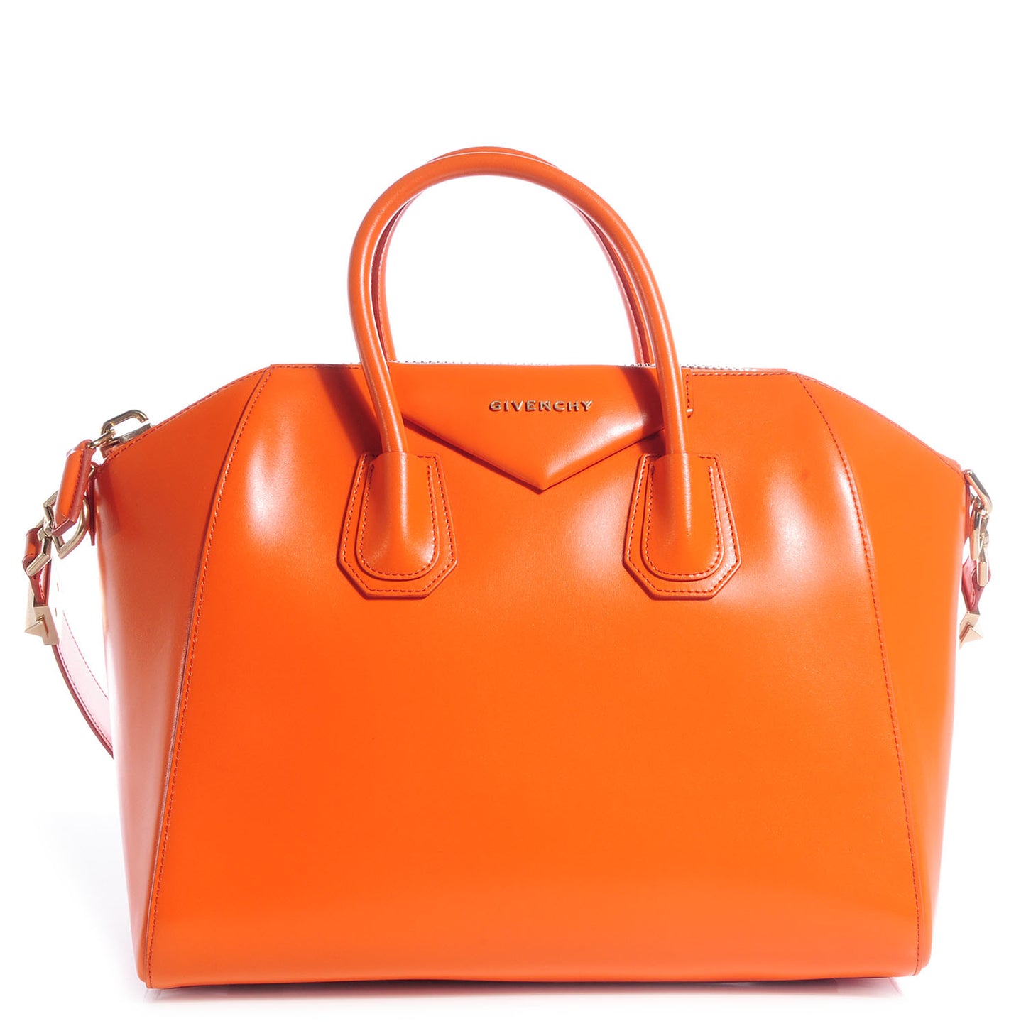 Shiny Lord Leather Medium Antigona Orange