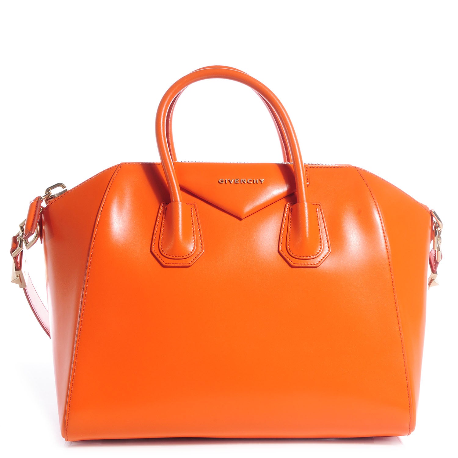 Givenchy Shiny Lord Leather Medium Antigona Orange 1 of 12