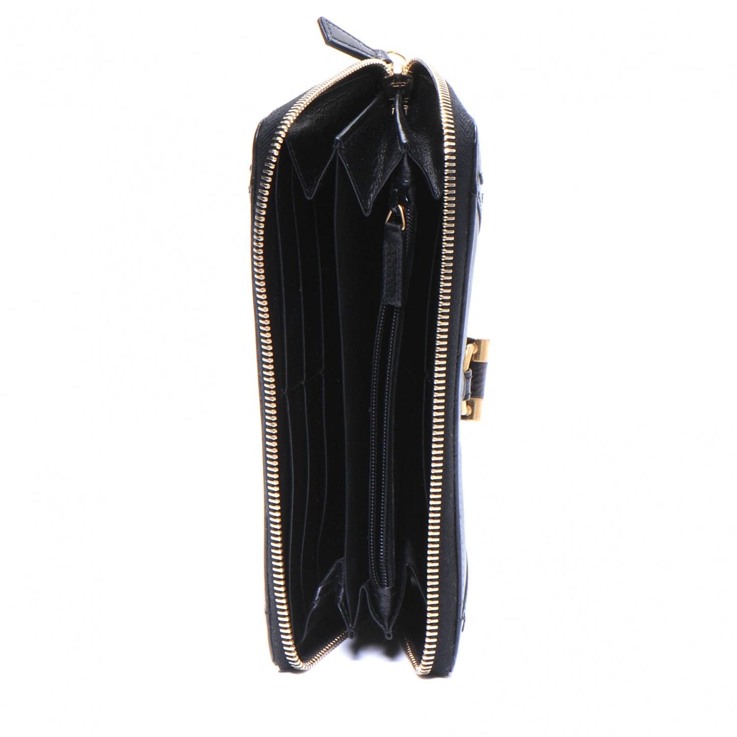 Saint Laurent Leather Muse Zip Around Wallet Black 5 of 8