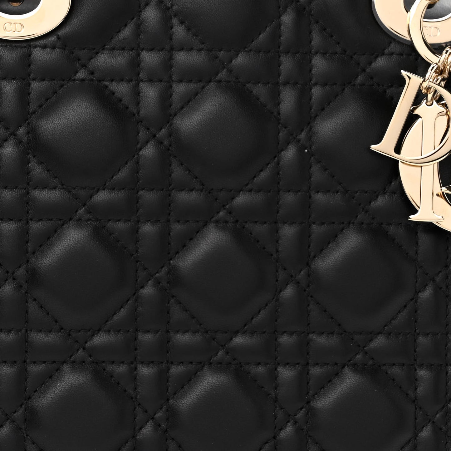 Lambskin Cannage Medium Lady Dior Black