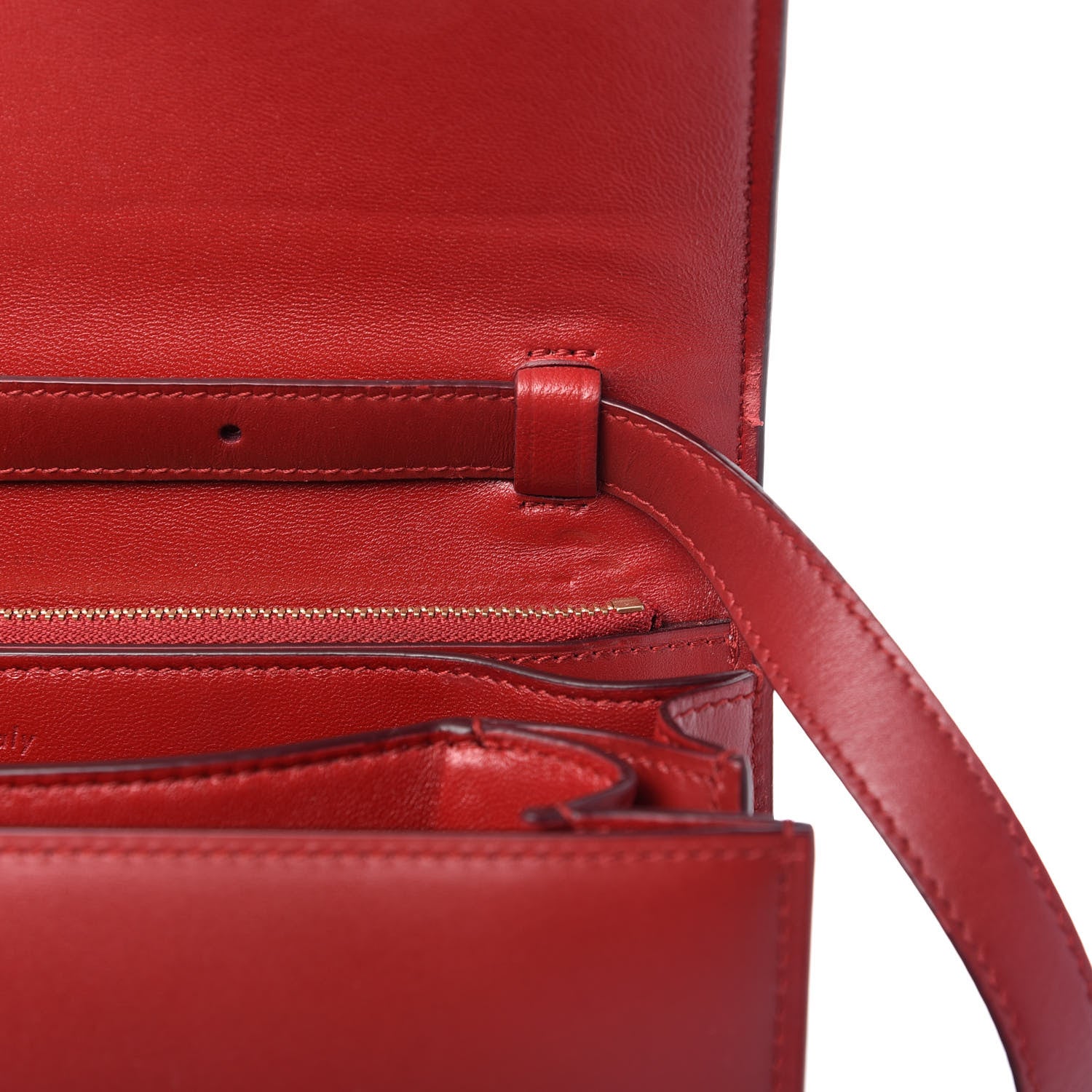 Celine Box Calfskin Medium Classic Box Flap Bag Red 11 of 13
