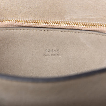 Chloe Calfskin Suede Medium Faye Shoulder Bag Cement Pink 8 of 12
