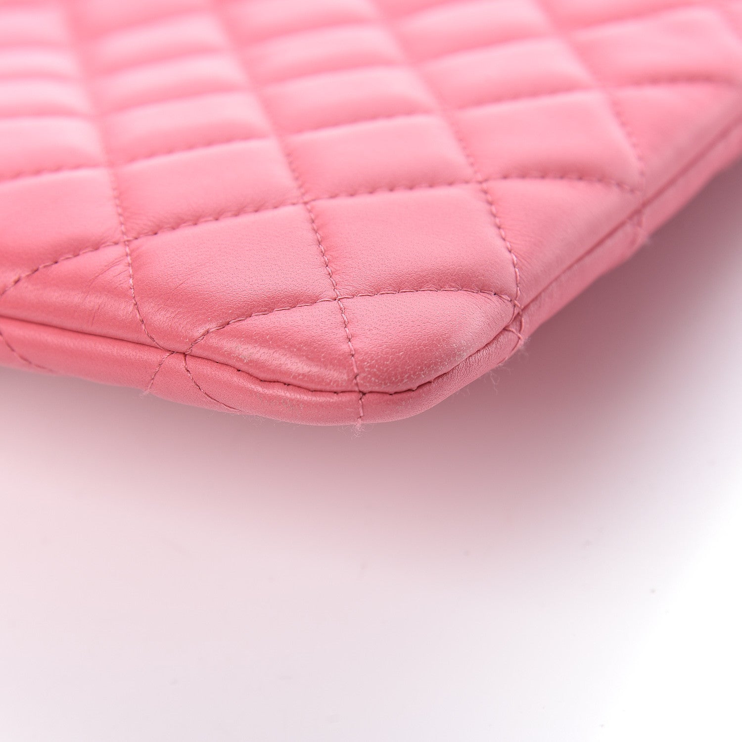 Chanel Lambskin Quilted Medium Casino Beauty CC Cosmetic Case Fuchsia 10 of 12