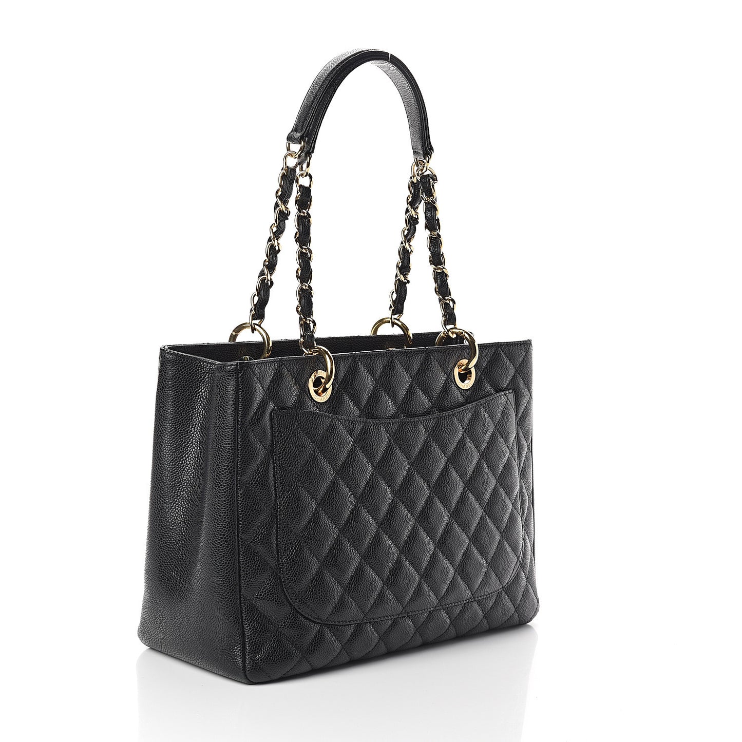 Caviar Quilted Grand Shopping Tote GST Black