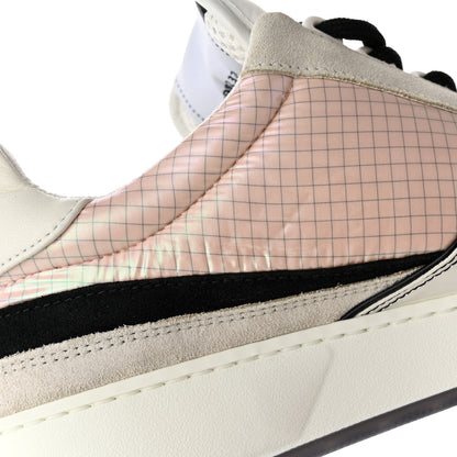 Chanel Suede Fabric Calfskin Womens CC Sneakers 37.5 Pink Gray White 8 of 11