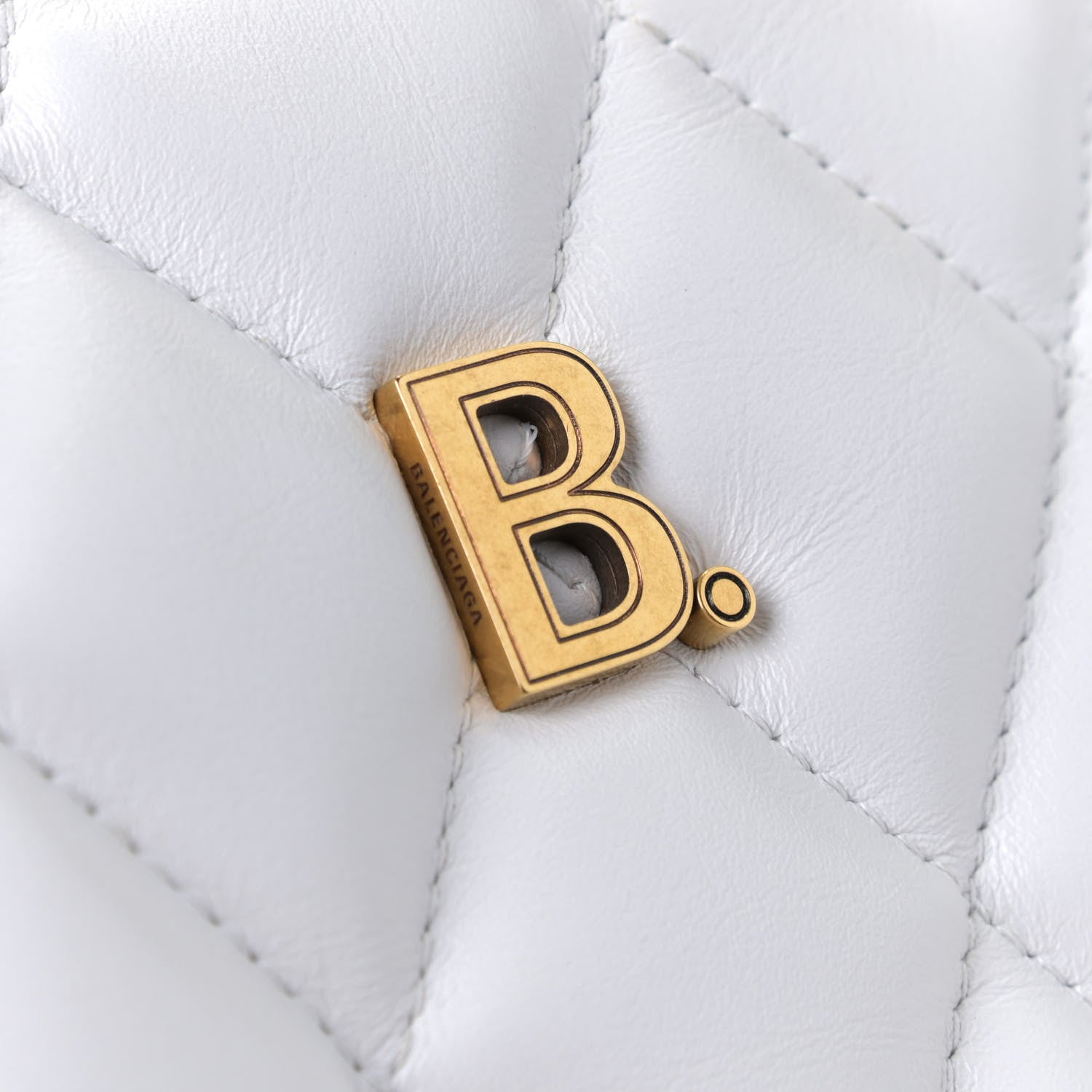 Balenciaga Nappa Calfskin Quilted Touch B Camera Shoulder Bag White 9 of 12