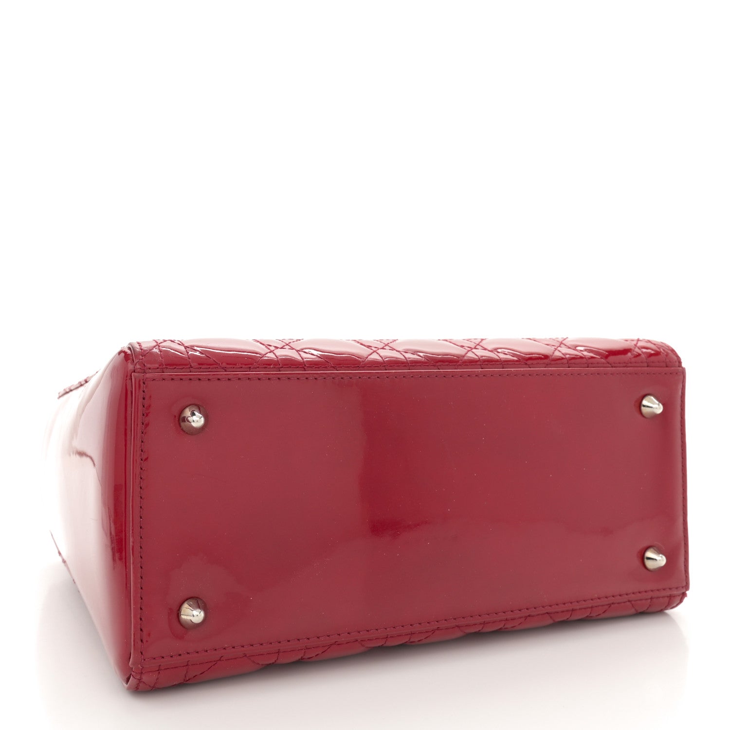 Christian Dior Patent Cannage Medium Lady Dior Red 4 of 10