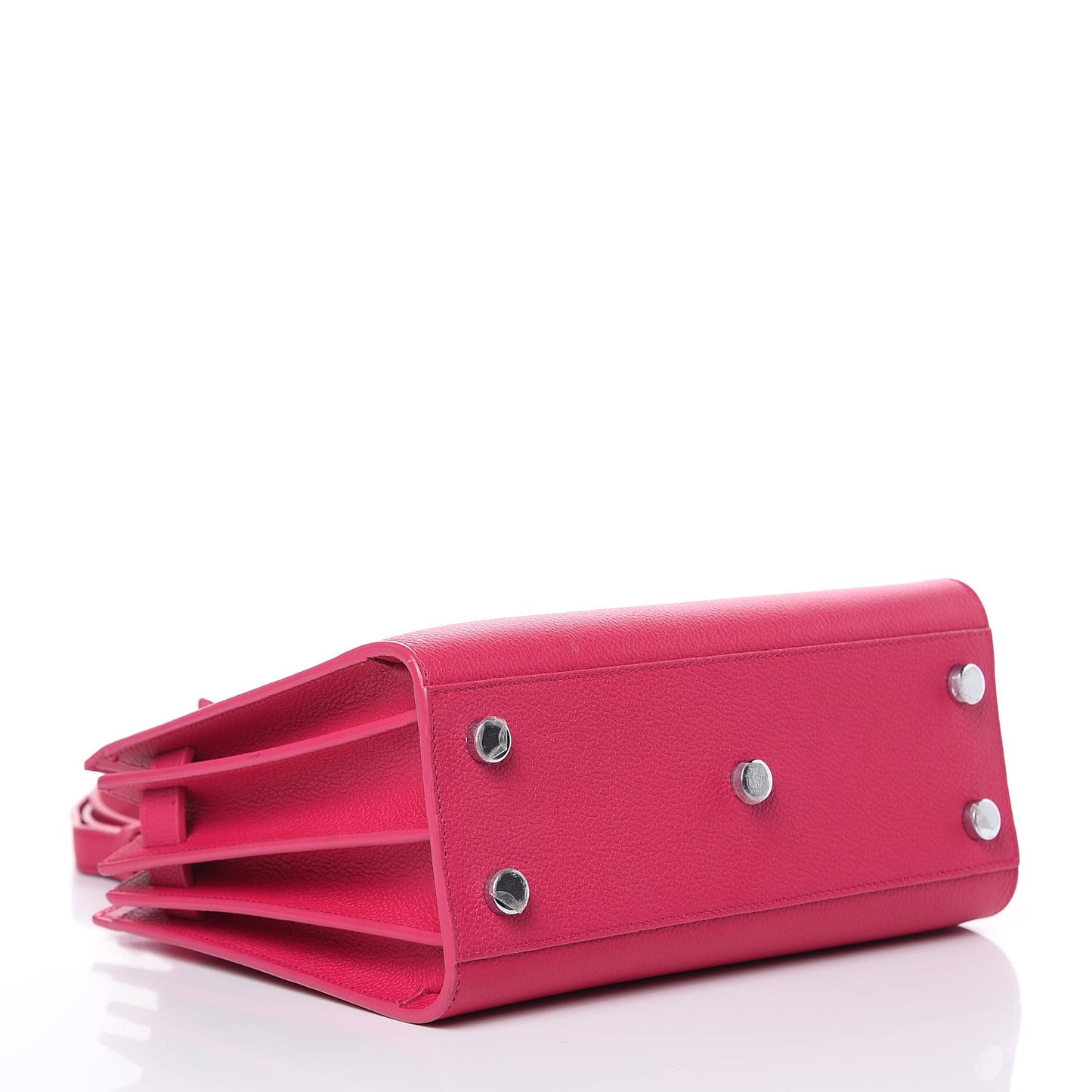 Grained Calfskin Nano Sac De Jour Fuchsia