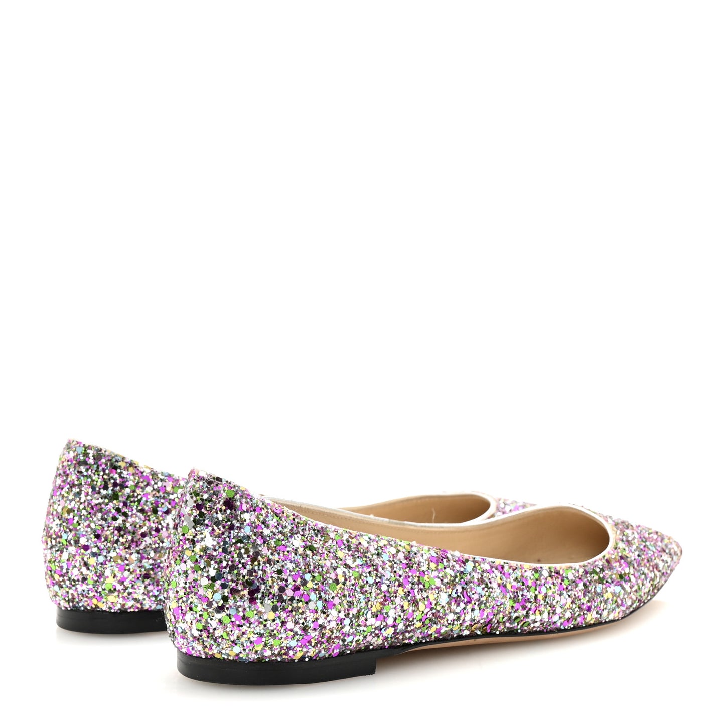 Glitter Romy Flats 36.5 Silver Multicolor