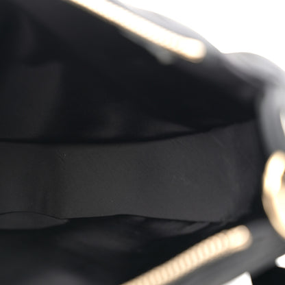 Chanel Velvet Effect Nylon Shiny Crumpled Calfskin Coco Neige Quilted Clutch With Chain Black 5 of 11