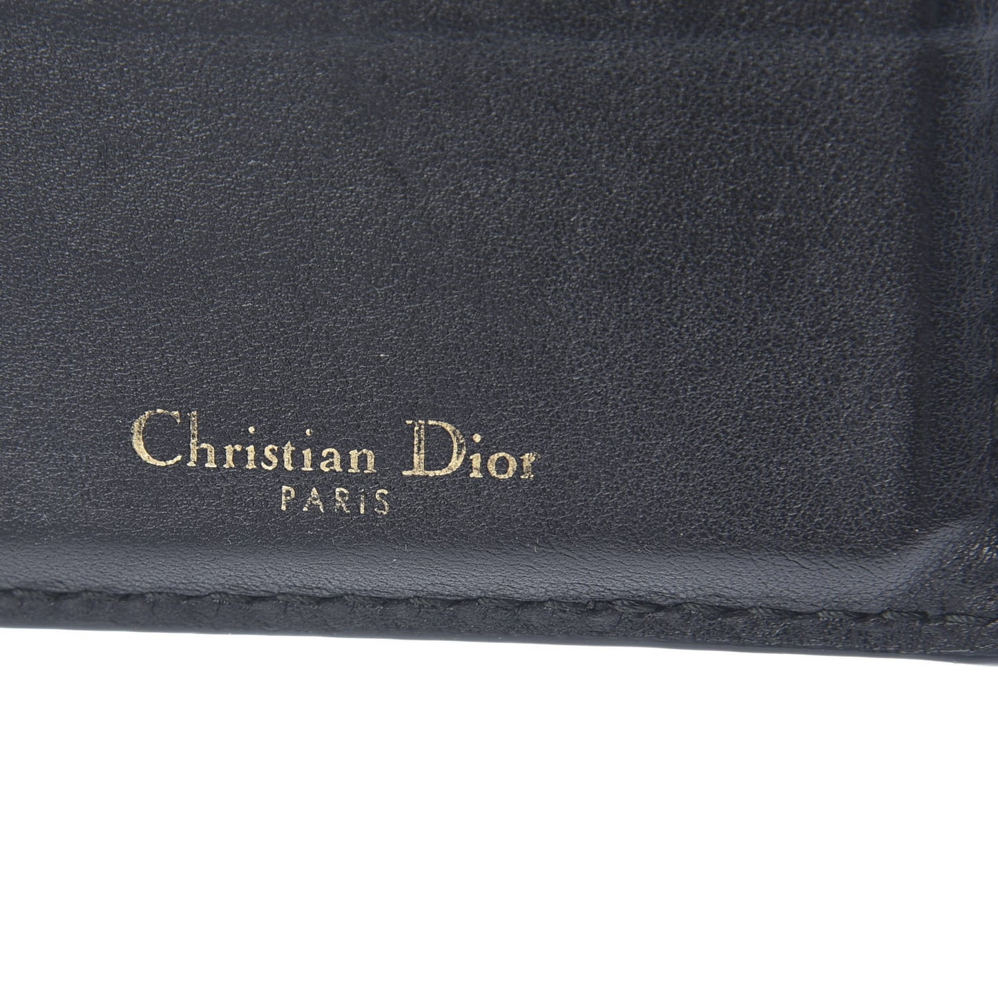 Calfskin D-Fence Card Holder Black