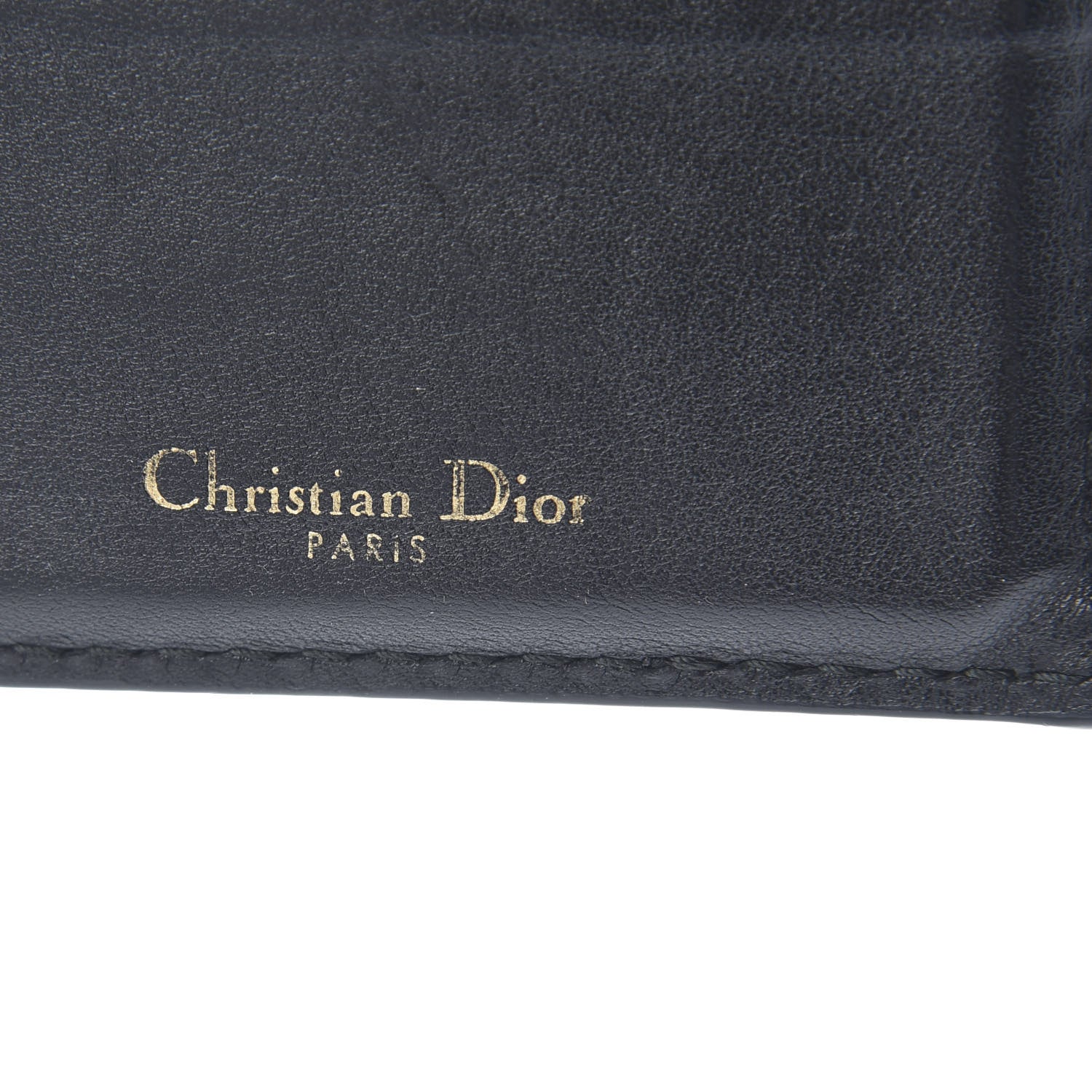 Christian Dior Calfskin D-Fence Card Holder Black 6 of 8