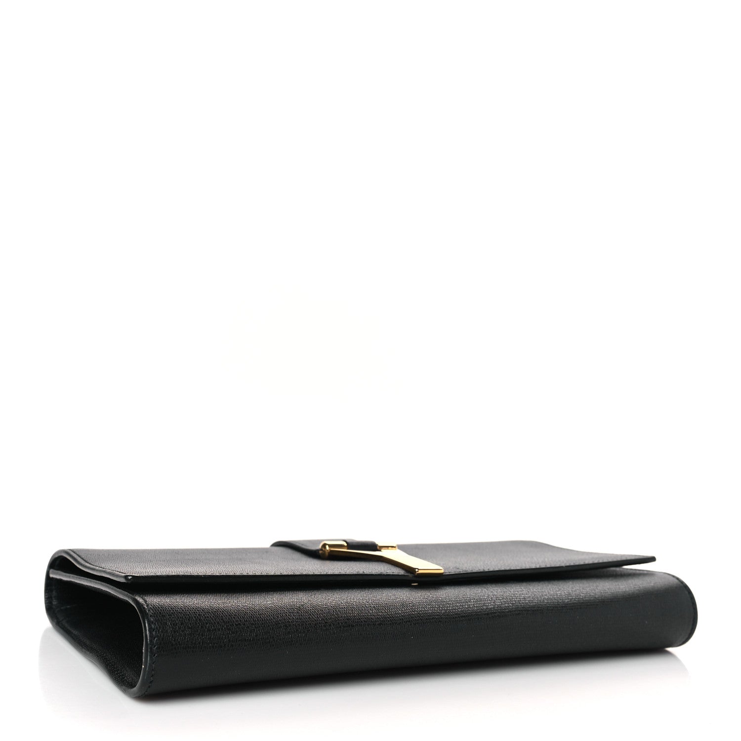 Saint Laurent Textured Calfskin Classic Y Ligne Clutch Black 4 of 8