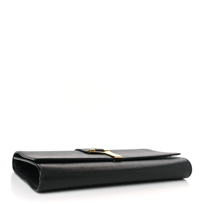 Saint Laurent Textured Calfskin Classic Y Ligne Clutch Black 4 of 8