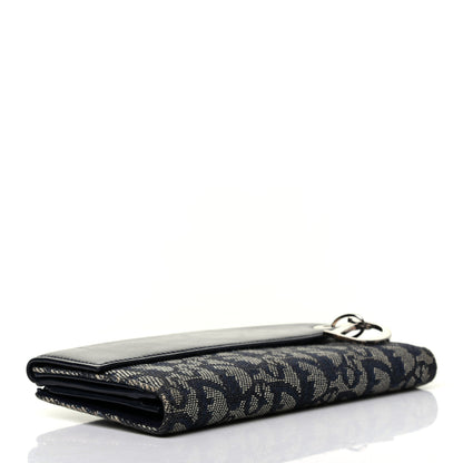 Christian Dior Monogram Calfskin D Continental Wallet Navy 4 of 7