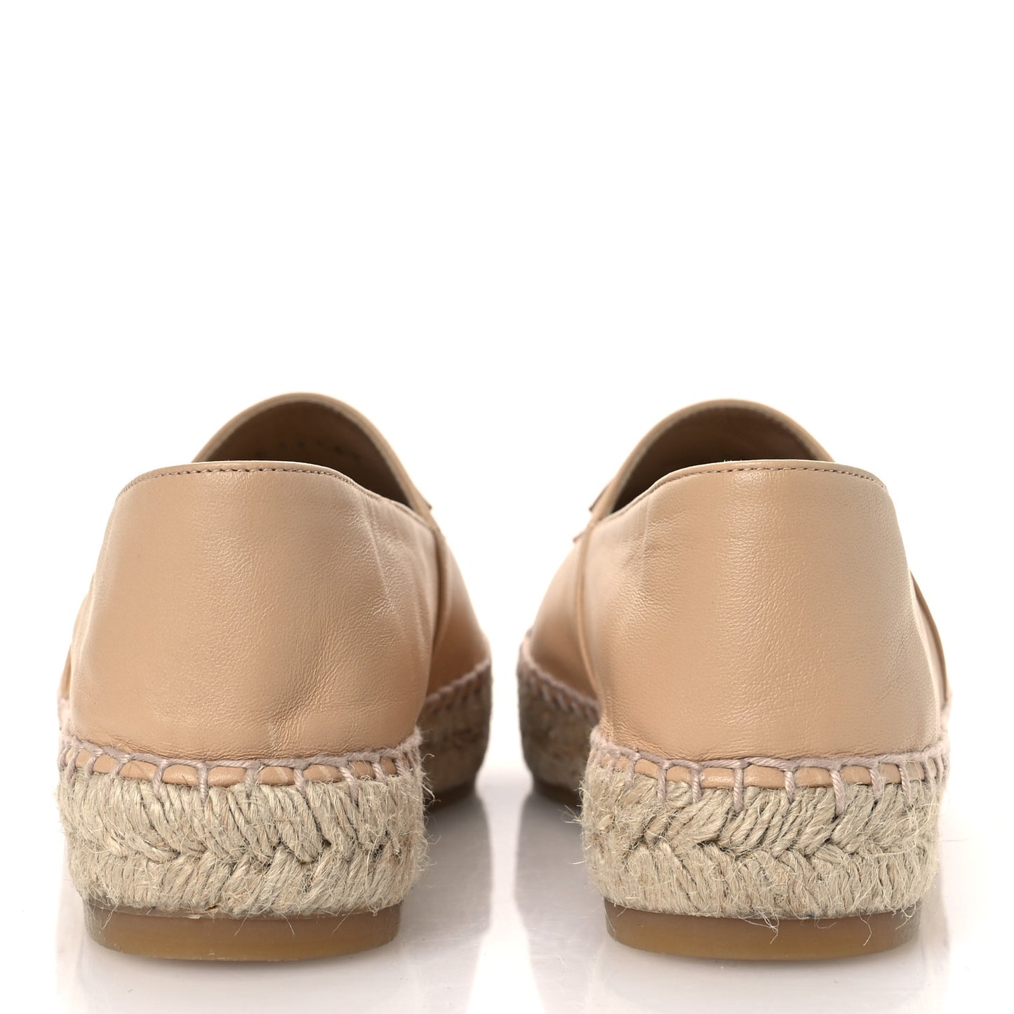 Lambskin CC Espadrilles 36 Beige Black