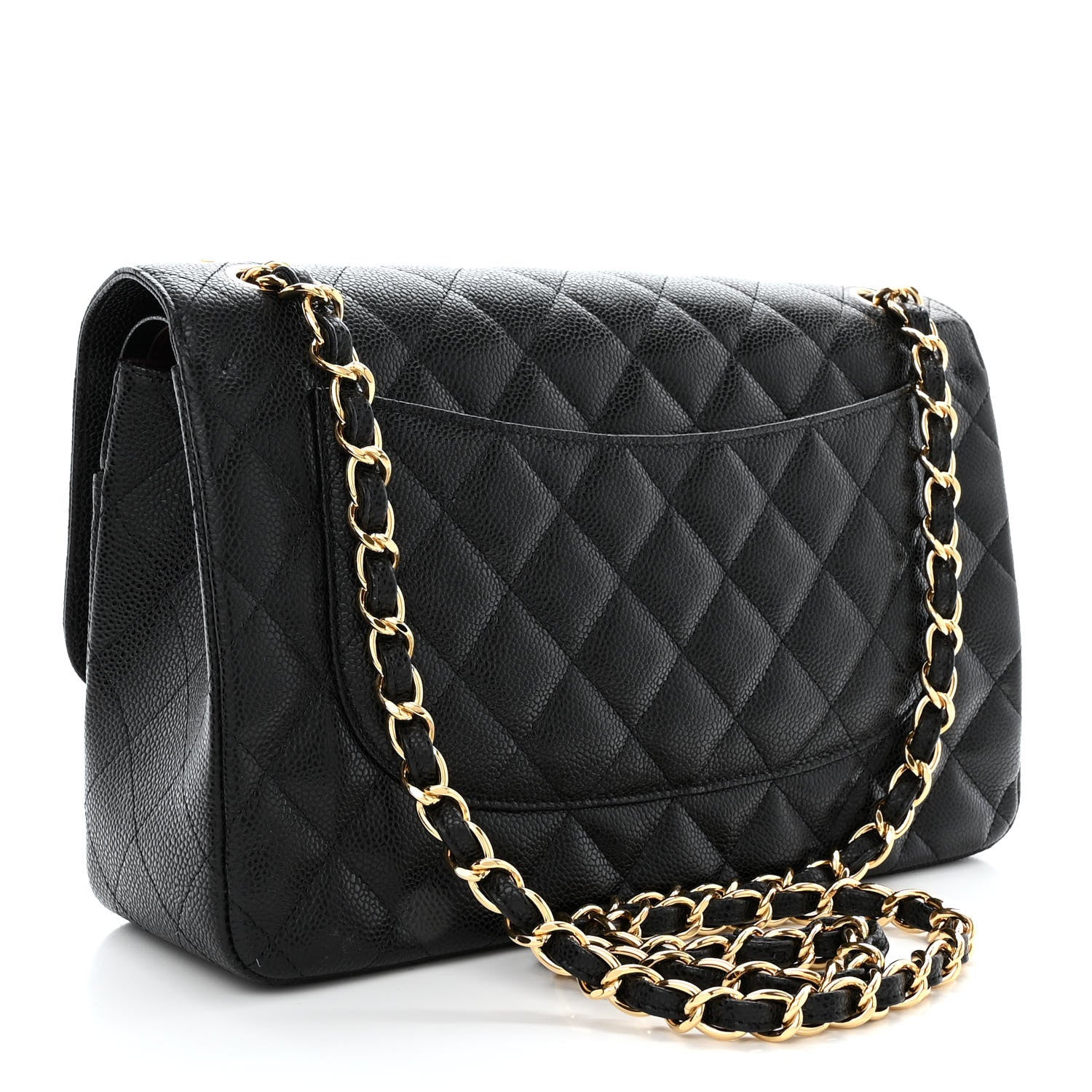 Chanel Caviar Quilted Jumbo Double Flap Black 3 of 12