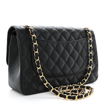 Chanel Caviar Quilted Jumbo Double Flap Black 3 of 12