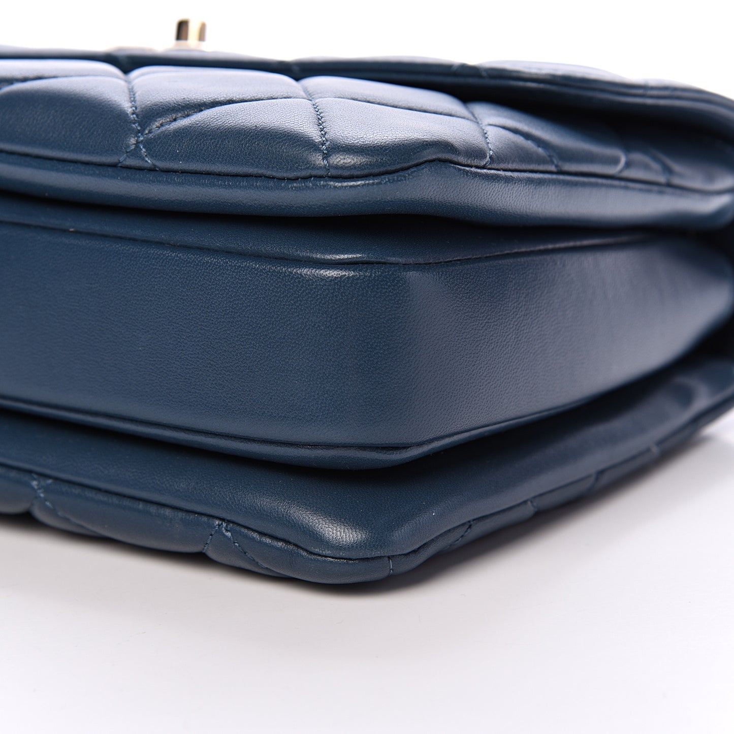 Lambskin Quilted Small Trendy CC Flap Dual Handle Bag Blue