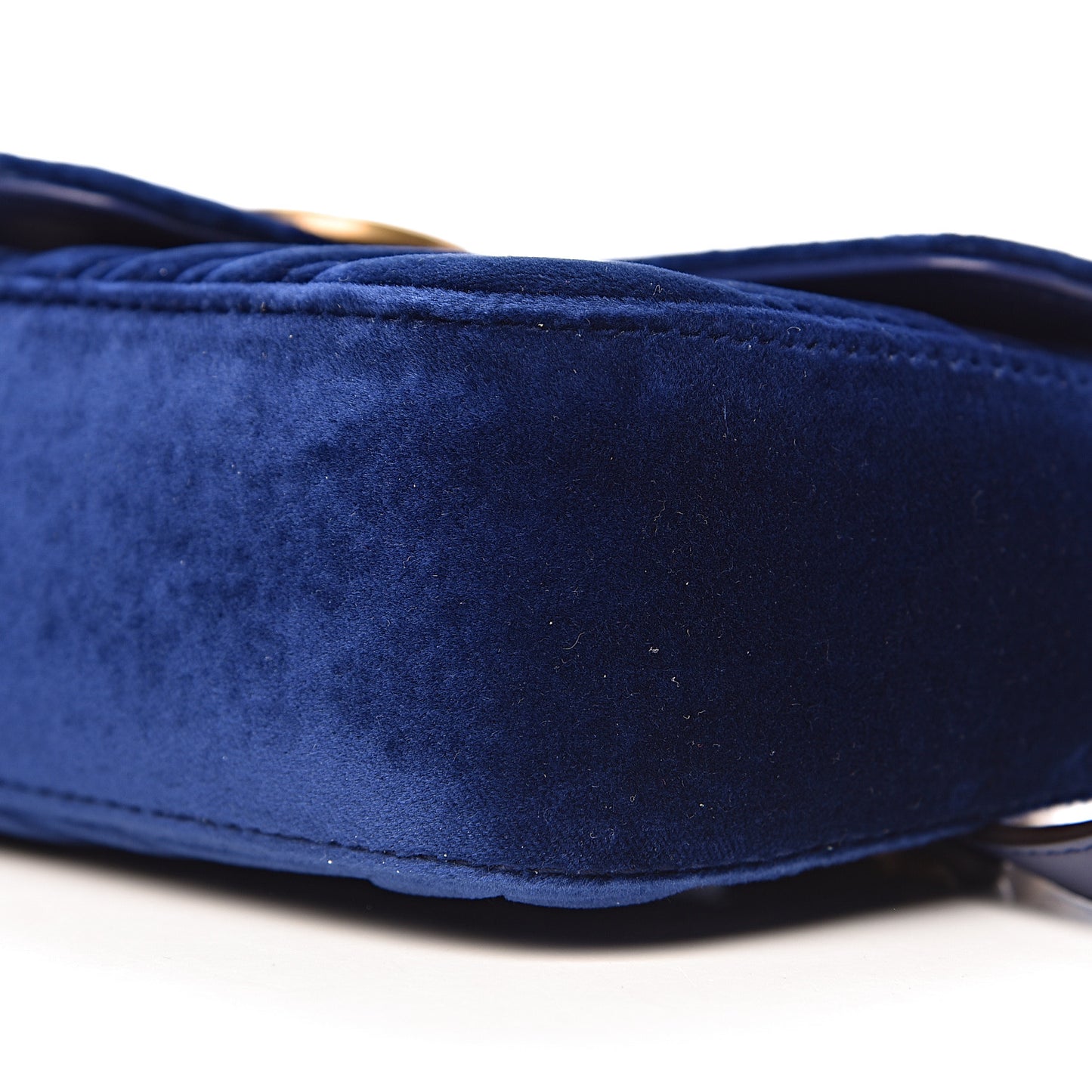 Velvet Matelasse Mini GG Marmont Shoulder Bag Cobalt Blue