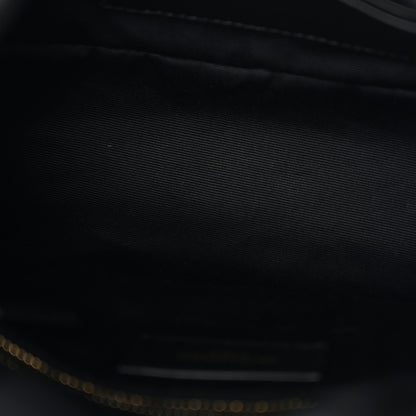 Saint Laurent Lambskin Quilted Toy Loulou Puffer Monogram Chain Satchel Black 5 of 11