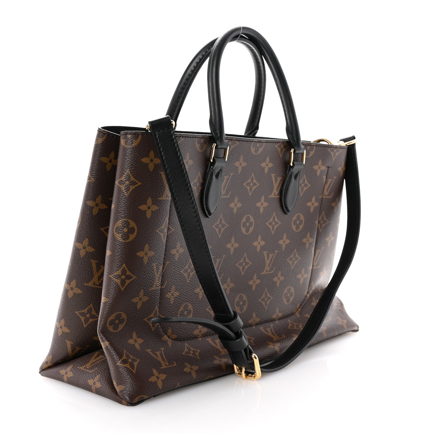 Louis Vuitton Monogram Flower Tote Black 3 of 9