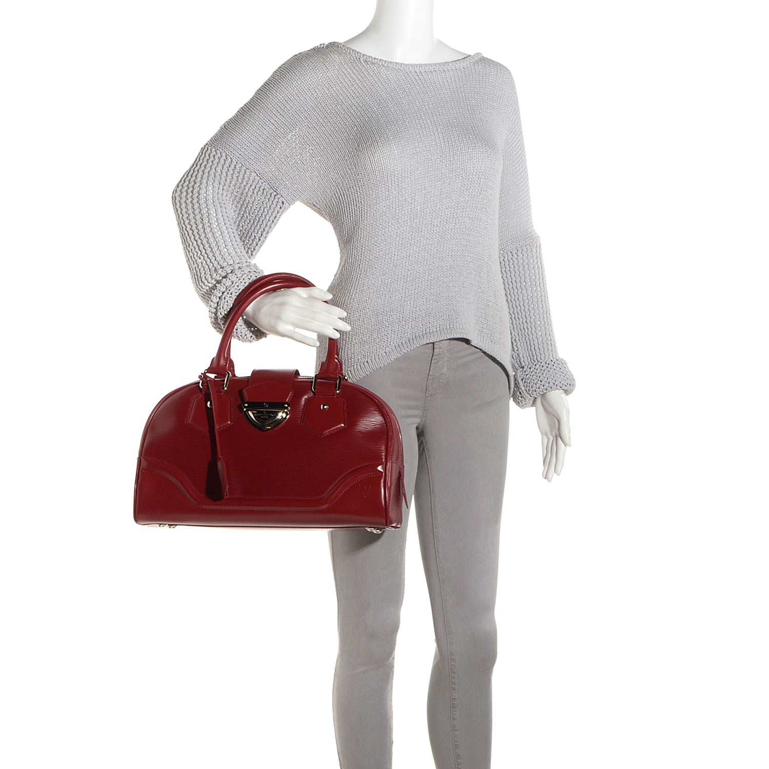 Louis Vuitton Epi Bowling Montaigne GM Rubis 2 of 7