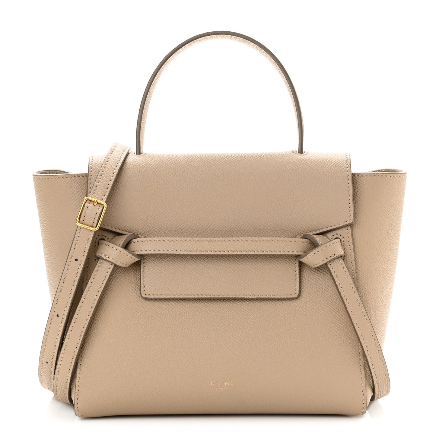 Grained Calfskin Nano Belt Bag Light Taupe
