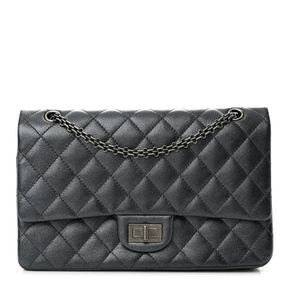 Chanel Metallic Calfskin Quilted 2.55 Reissue 227 Flap Charcoal 1 of 11