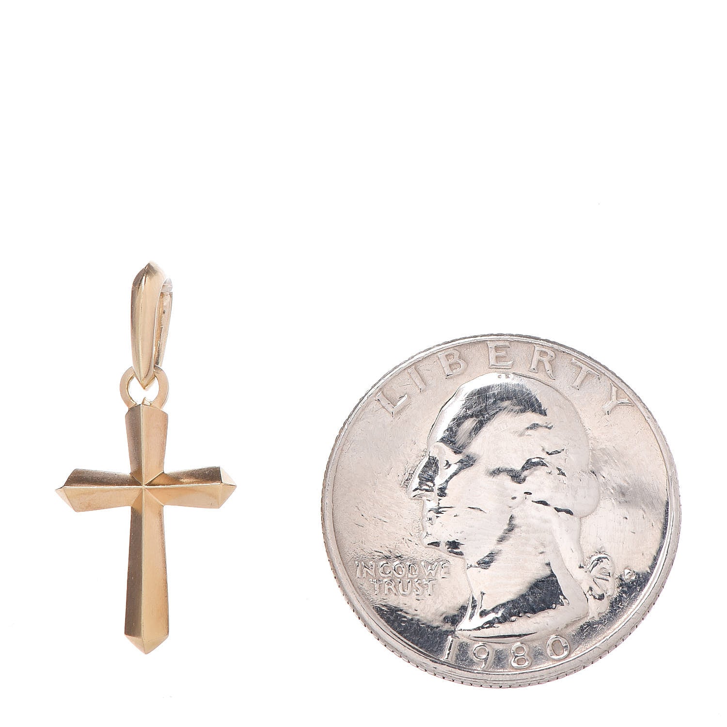 David Yurman 18K Yellow Gold Roman Cross Amulet Pendant 2 of 2