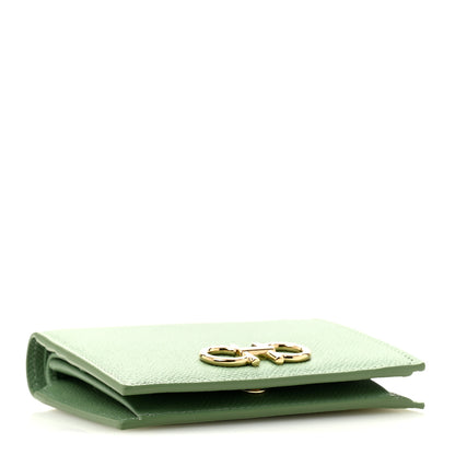 Salvatore Ferragamo Grained Calfskin Folding Wallet Seagrass 4 of 7
