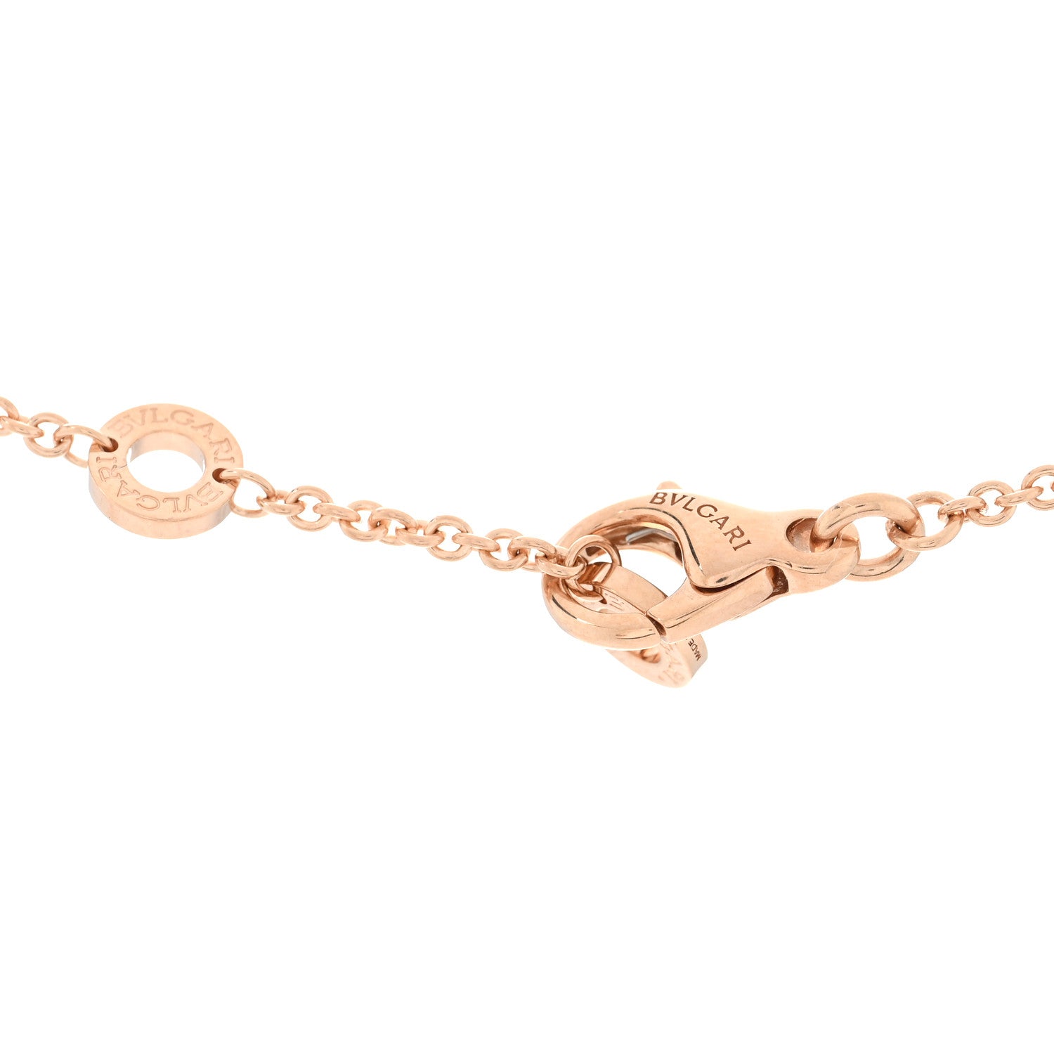 Bulgari 18K Rose Gold Diamond BVLGARI BVLGARI Open Work Pendant Necklace 4 of 4